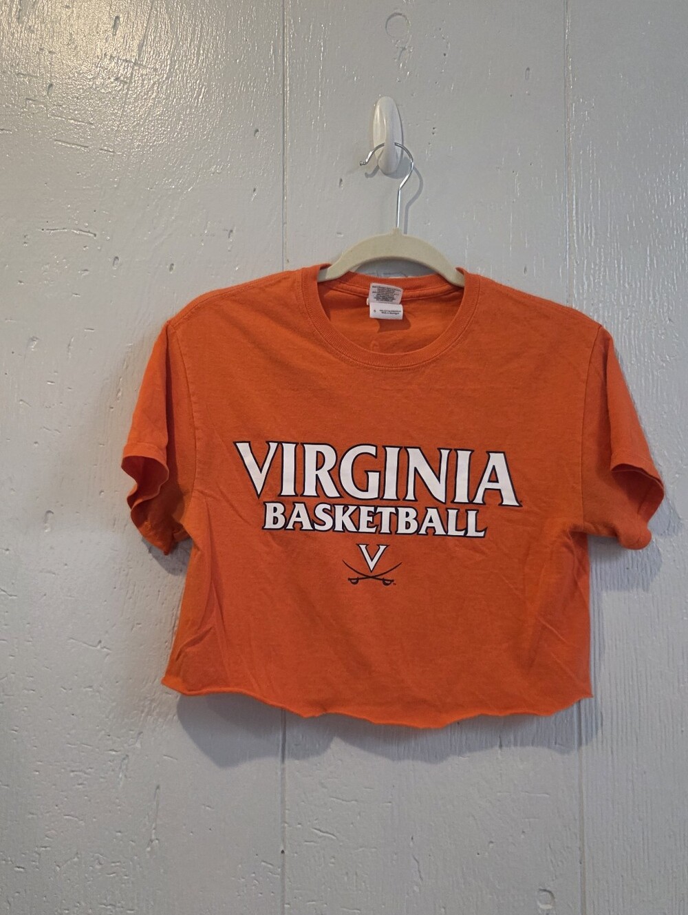 Vintage Virginia Basketball Orange Crush Crop T-Shirt